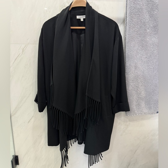 ELIZABETH & JAMES Dolly Fringe Trim Coat - Picture 9 of 11